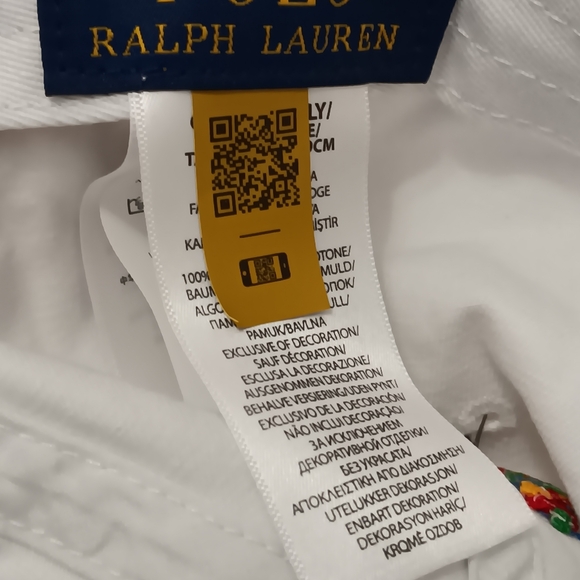 POLO RALPH LAUREN MEN'S CLASSIC WHITE ALL OVER LOGOS CAP HAT OSFA $49 BRAND NWT - Picture 6 of 9